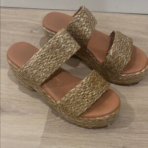Women's Tan Woven Platform Sandals
Ocean Ave Espadrille Platform Cognac